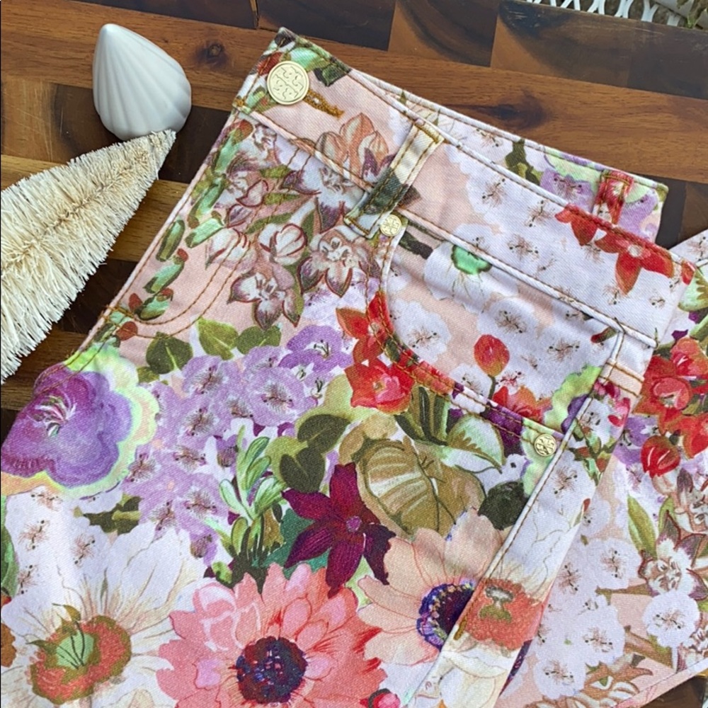 Tory Burch Floral Jeans